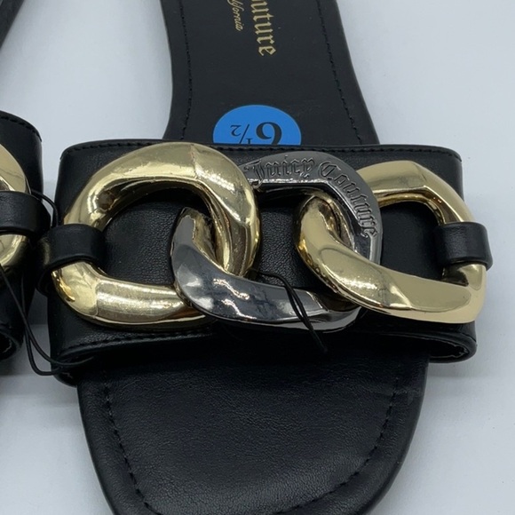 Juicy Couture gold tone chain embellished slide - Picture 3 of 9